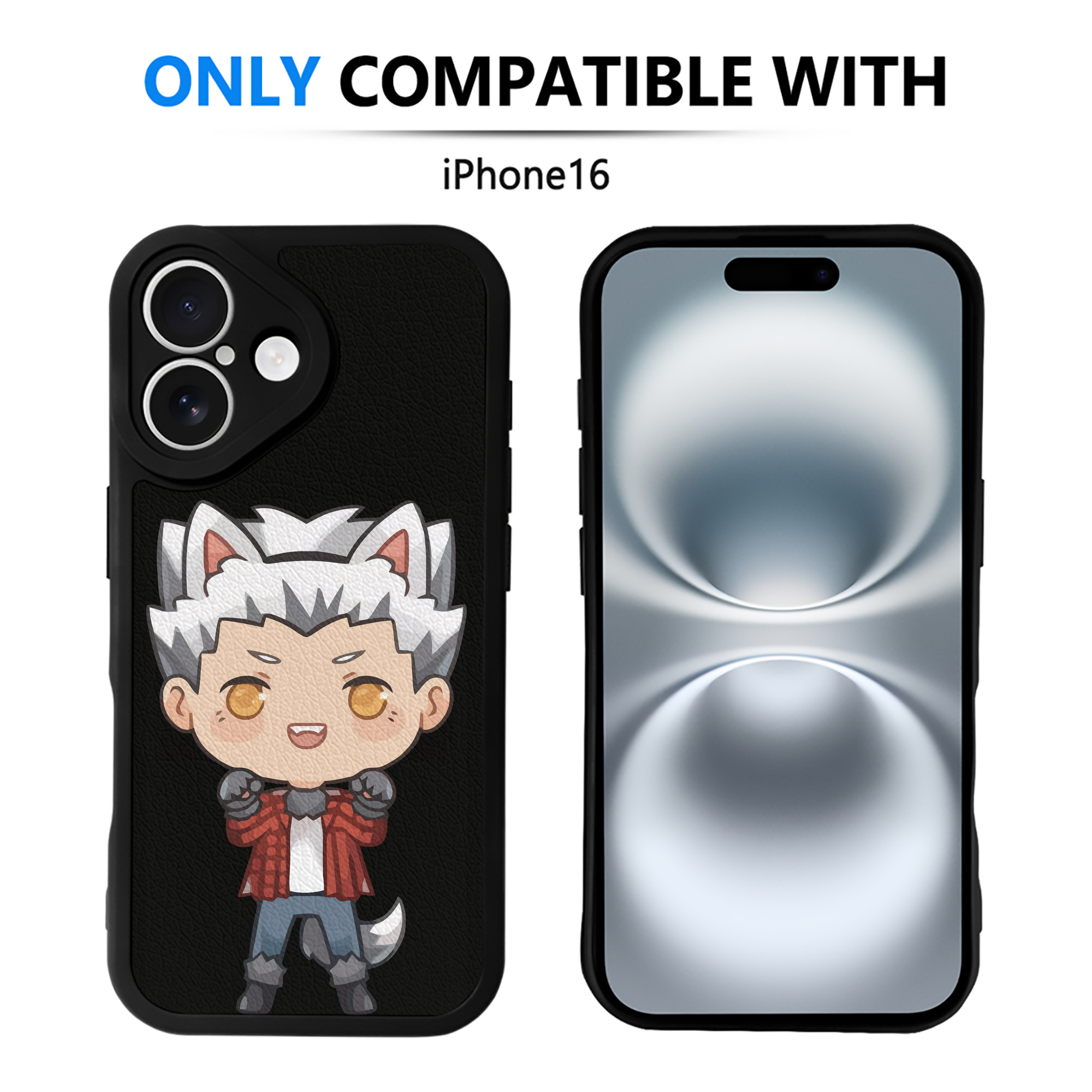 （画像用） ハイキュー!! Haikyu!! 【iPhone 16シリーズ対応】シリコンスマホケース（レザー調） 材質：シリコン